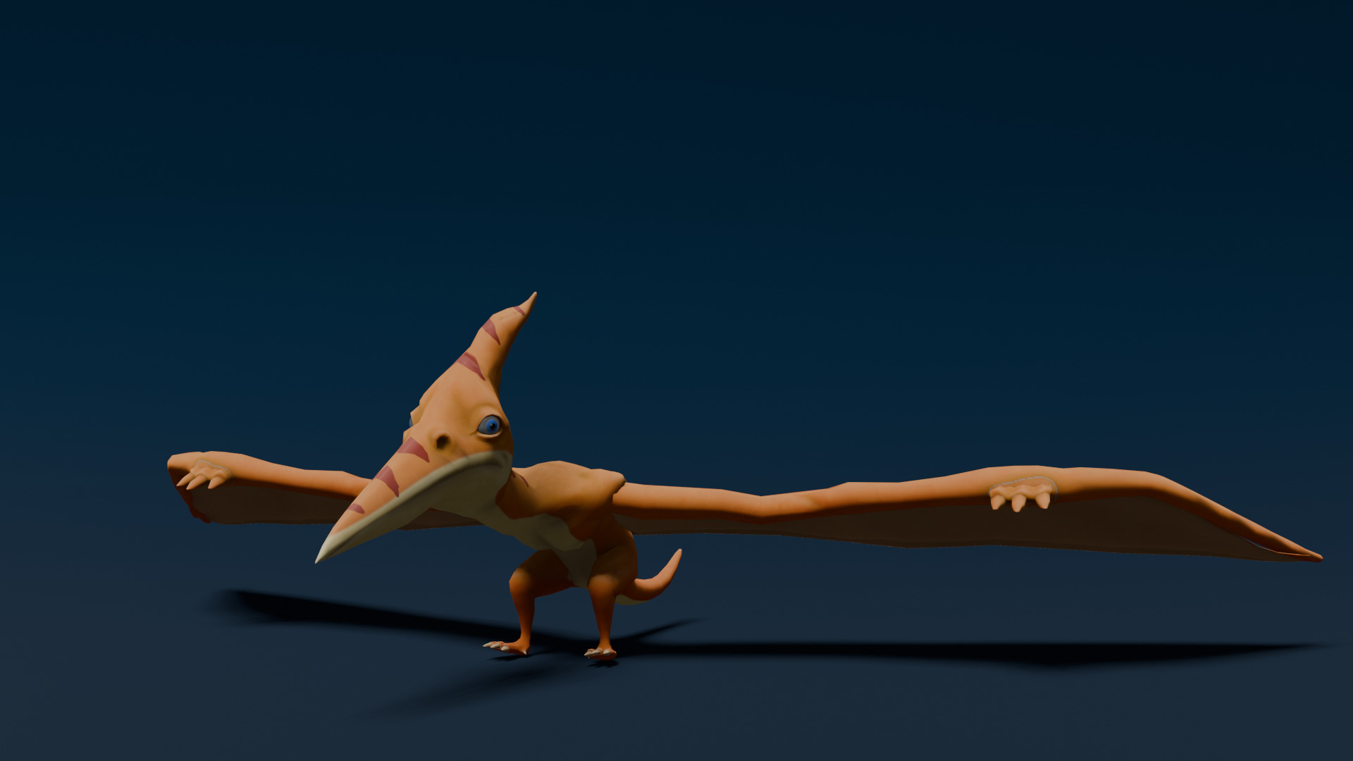 Pterodactyl Stylized Low-poly 3D model_3