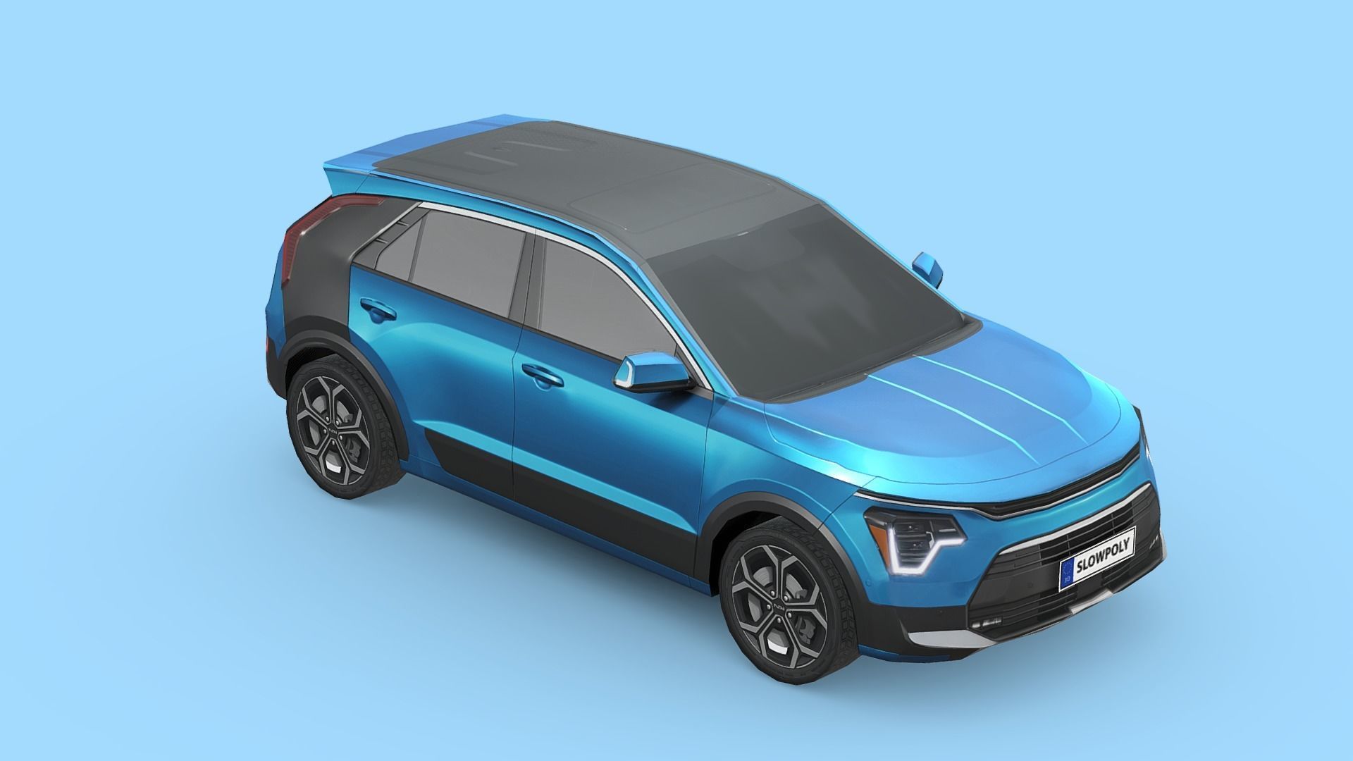 Kia Niro 2023 Low-poly 3D model_3