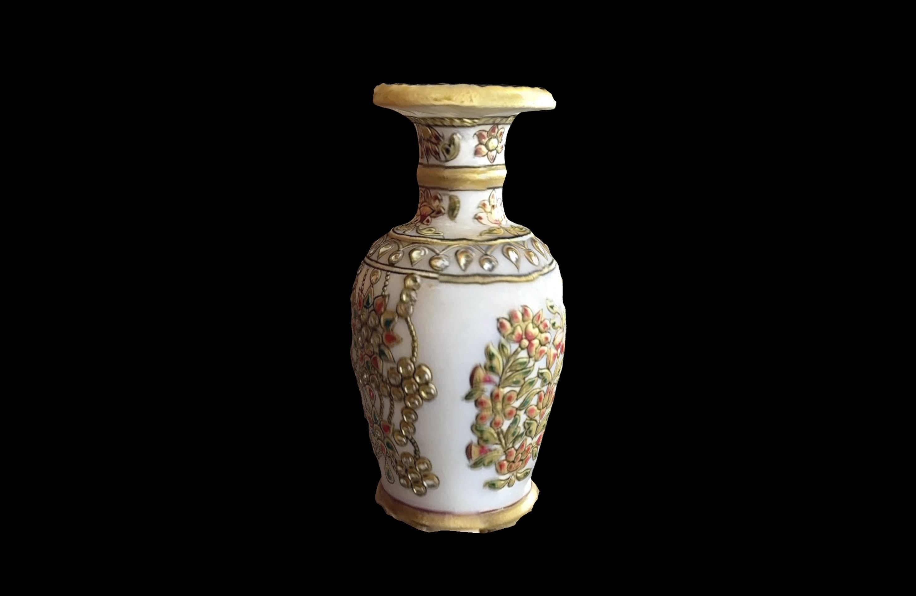 Marble Meenakari Gold Plated Low-poly 3D model_2