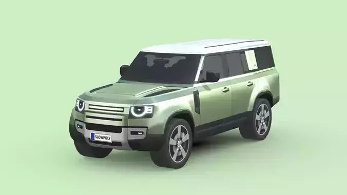 Land Rover Defender 130 Low-poly 3D model Land Rover Defender 130 Low-poly 3D model