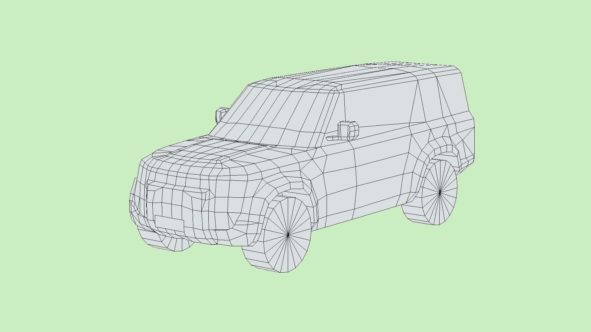 Land Rover Defender 130 Low-poly 3D model_4