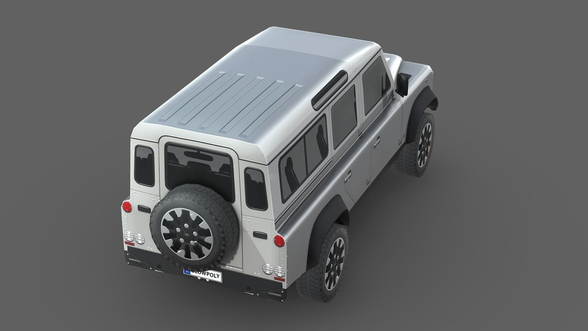 Land Rover Defender Works V8 4-door 2018 Low-poly 3D model_3