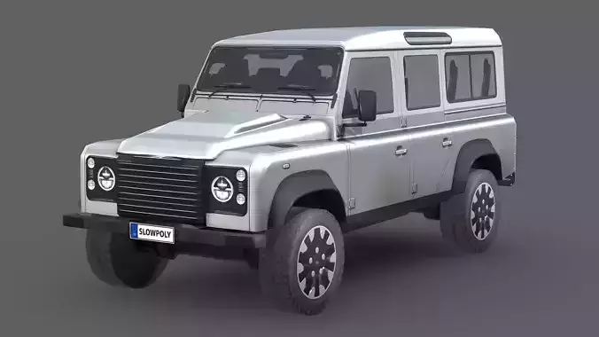 Land Rover Defender Works V8 4-door 2018 Low-poly 3D model