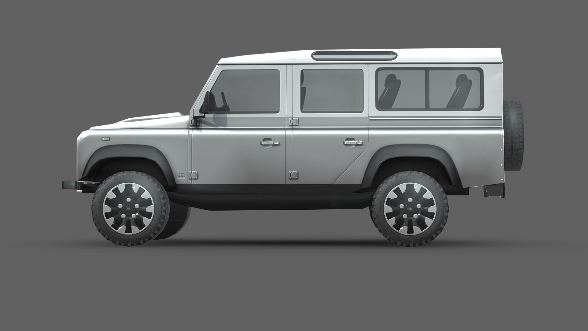Land Rover Defender Works V8 4-door 2018 Low-poly 3D model_4