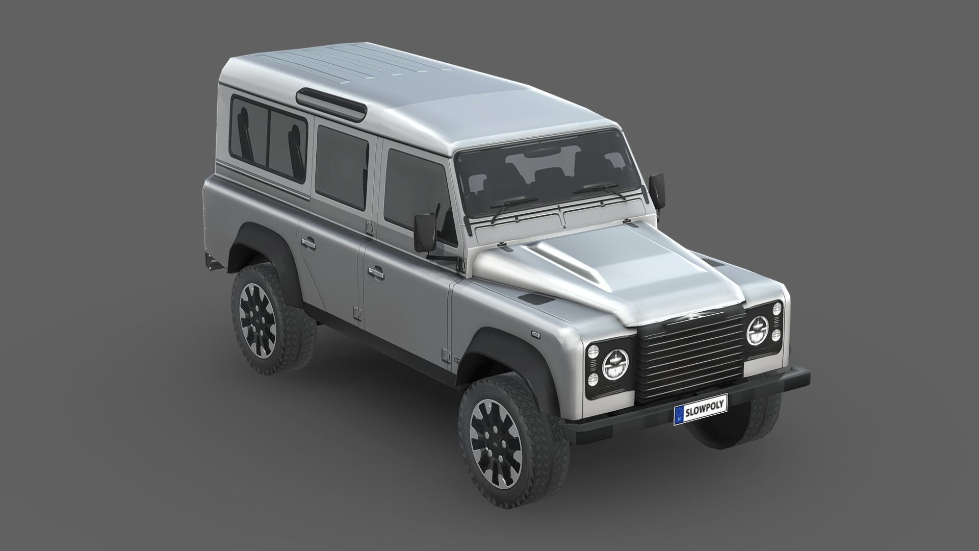 Land Rover Defender Works V8 4-door 2018 Low-poly 3D model_2