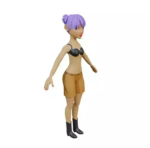 Lowpoly sexy model for game