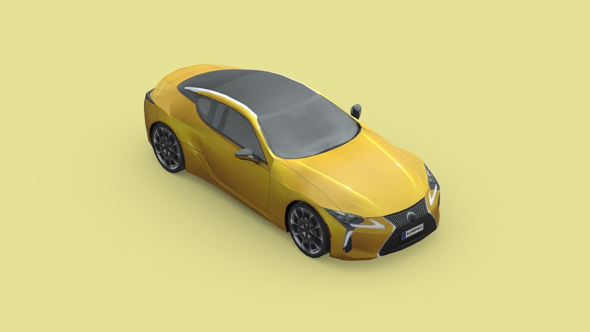 Lexus LC 500 Low-poly 3D model_3