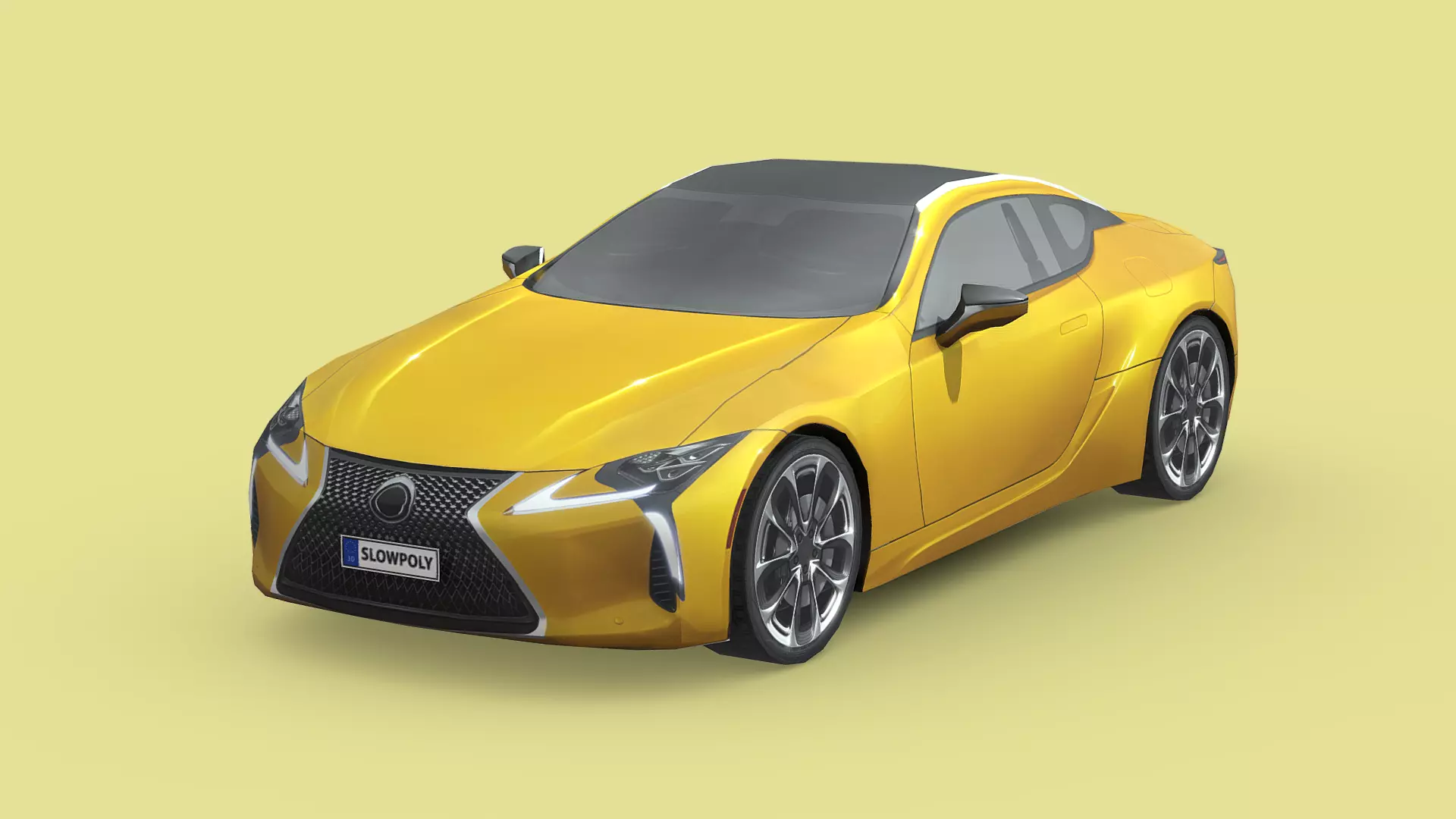 Lexus LC 500 Low-poly 3D model_0