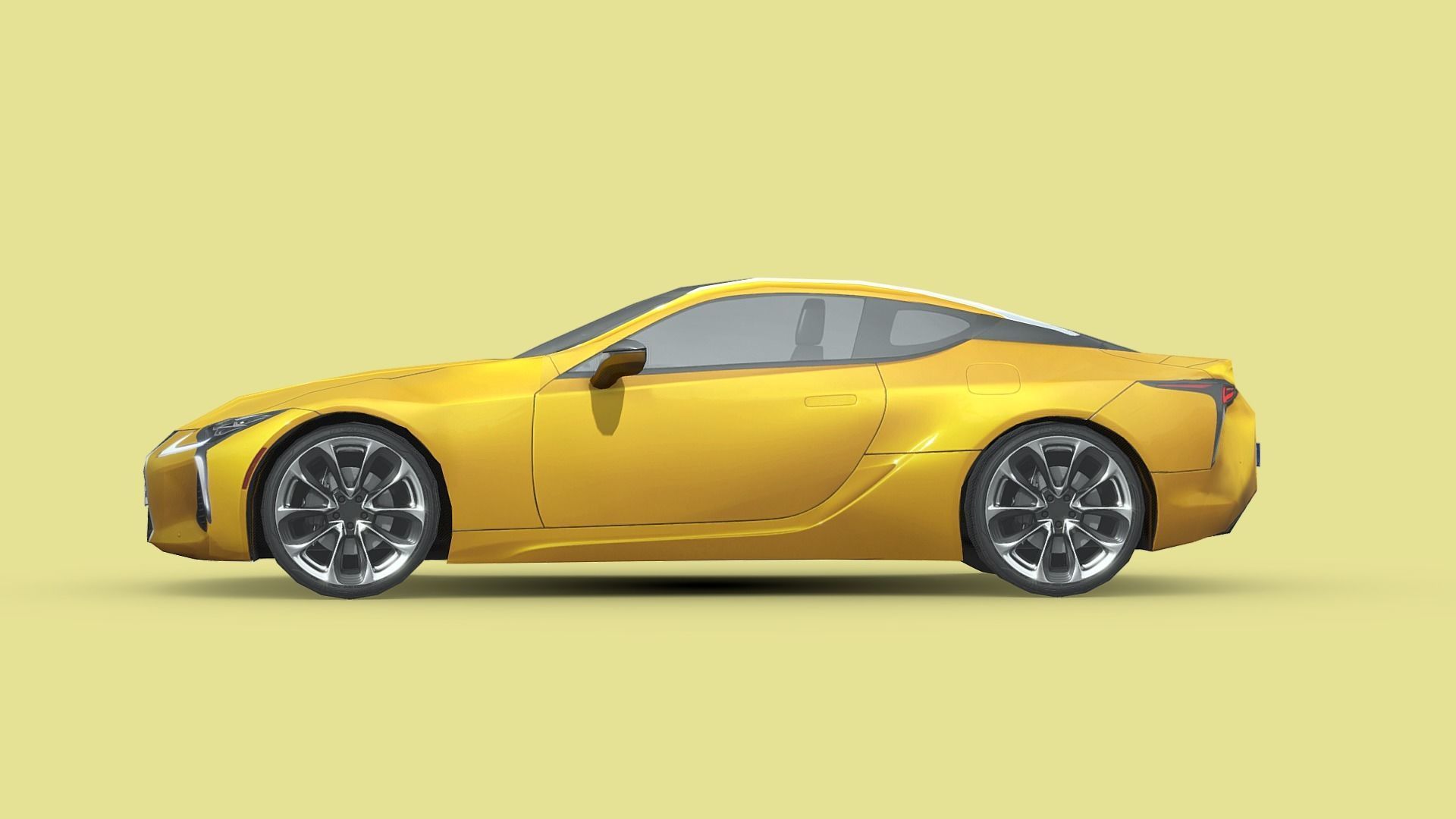 Lexus LC 500 Low-poly 3D model_2