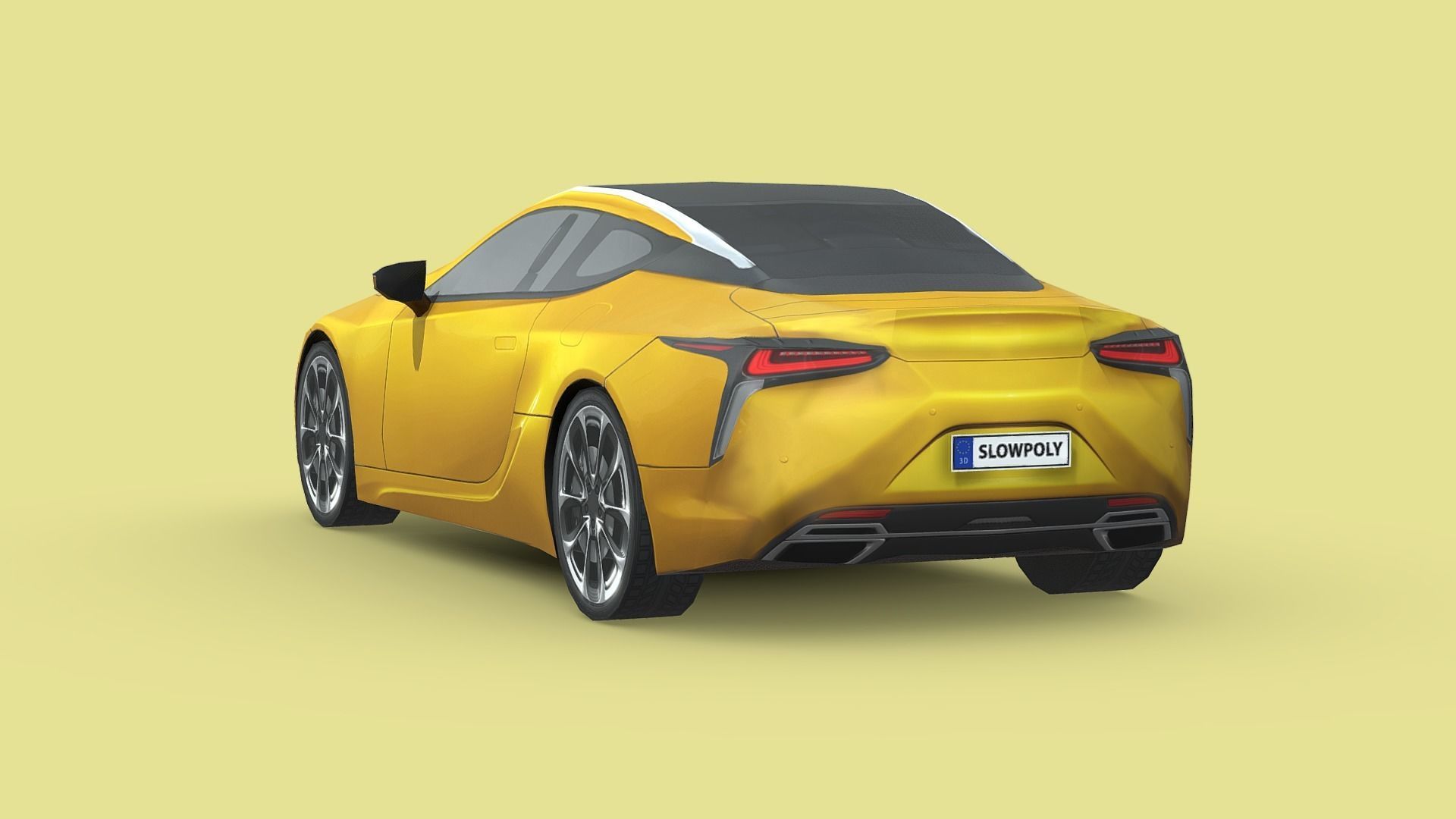 Lexus LC 500 Low-poly 3D model_1
