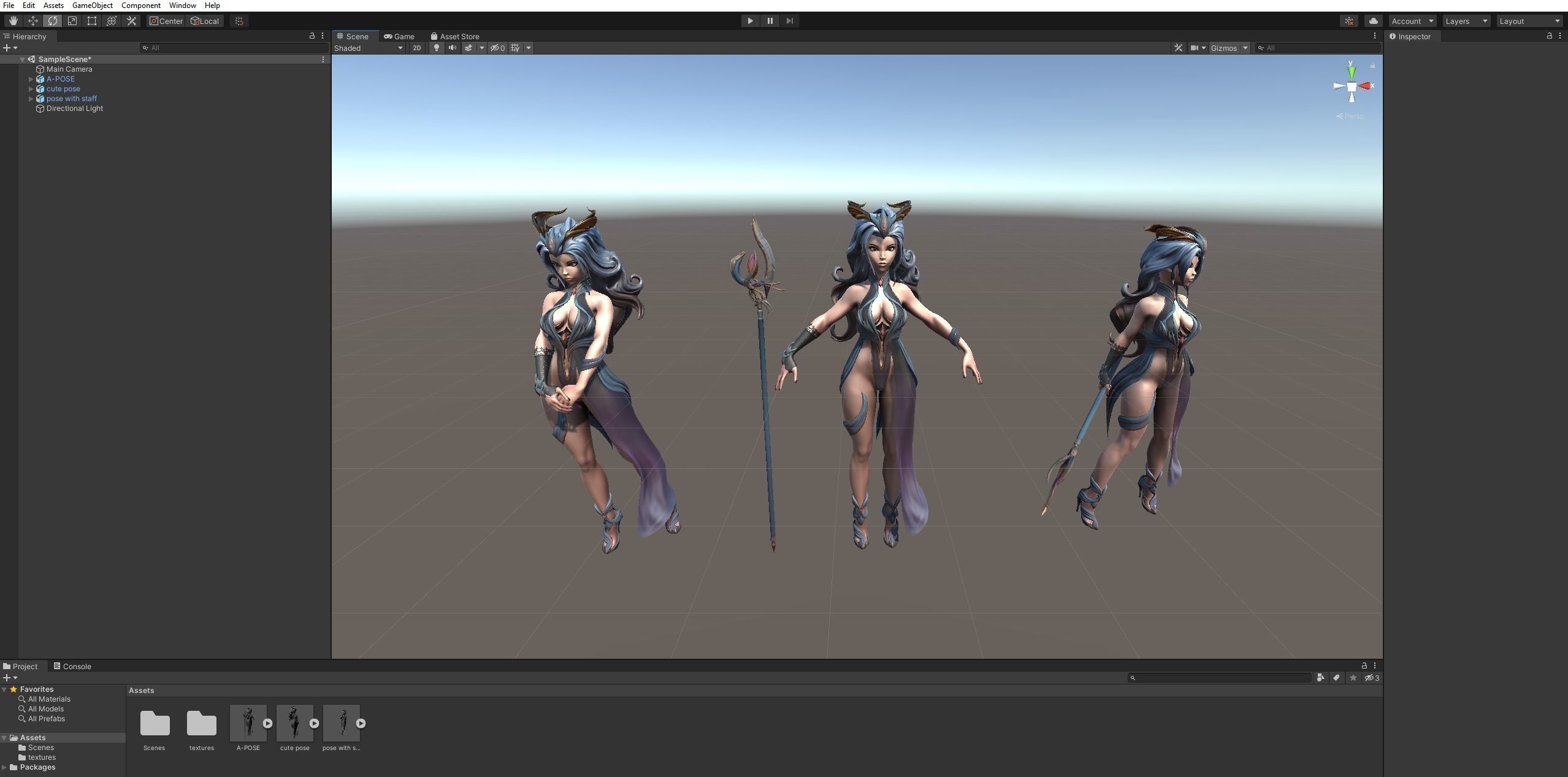  Morgana the low-poly sorcerer Low-poly 3D model_11