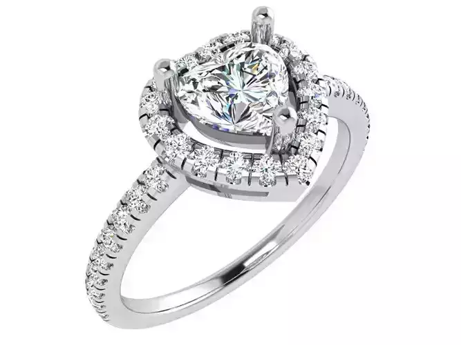 Heart Halo Ring 4668