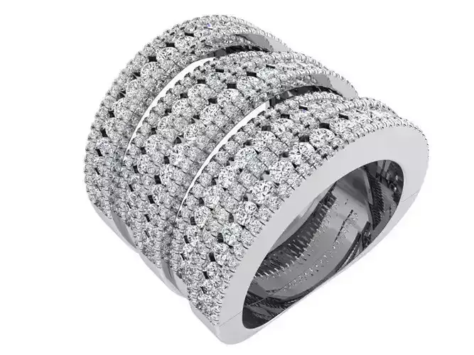 Wide Diamond Ring 4670