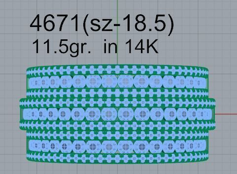 Luxury Ring With Round Diamonds 4671 3D print model_4