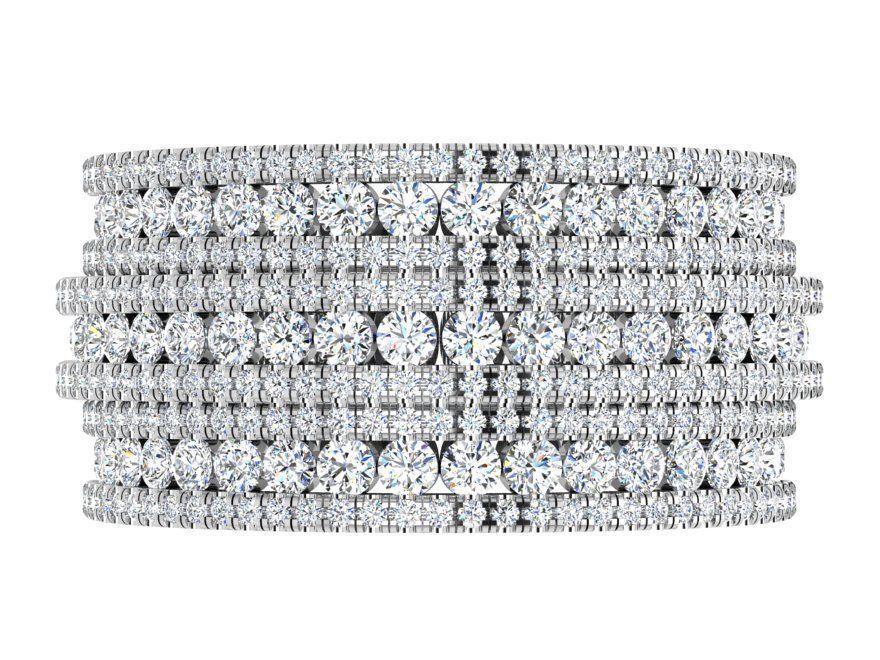 Luxury Ring With Round Diamonds 4671 3D print model_2