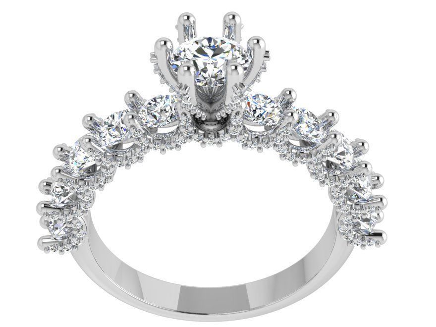 Round Six Peg Setting Ring 4672 3D print model_2