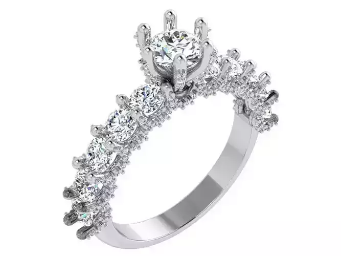 Round Six Peg Setting Ring 4672