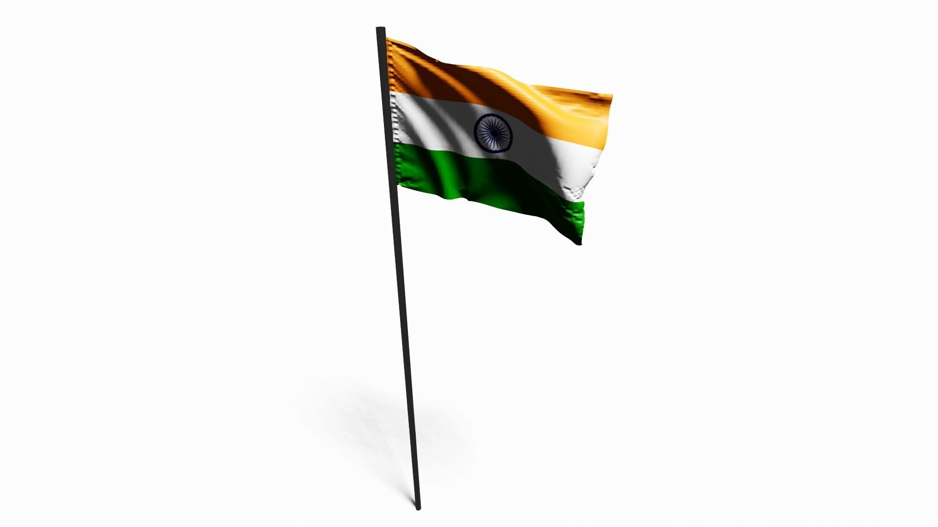 Animated Indian flag Free 3D model_4