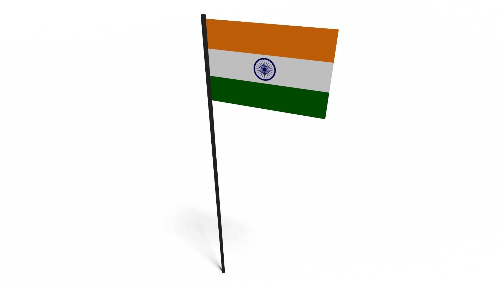 Animated Indian flag Free 3D model_2