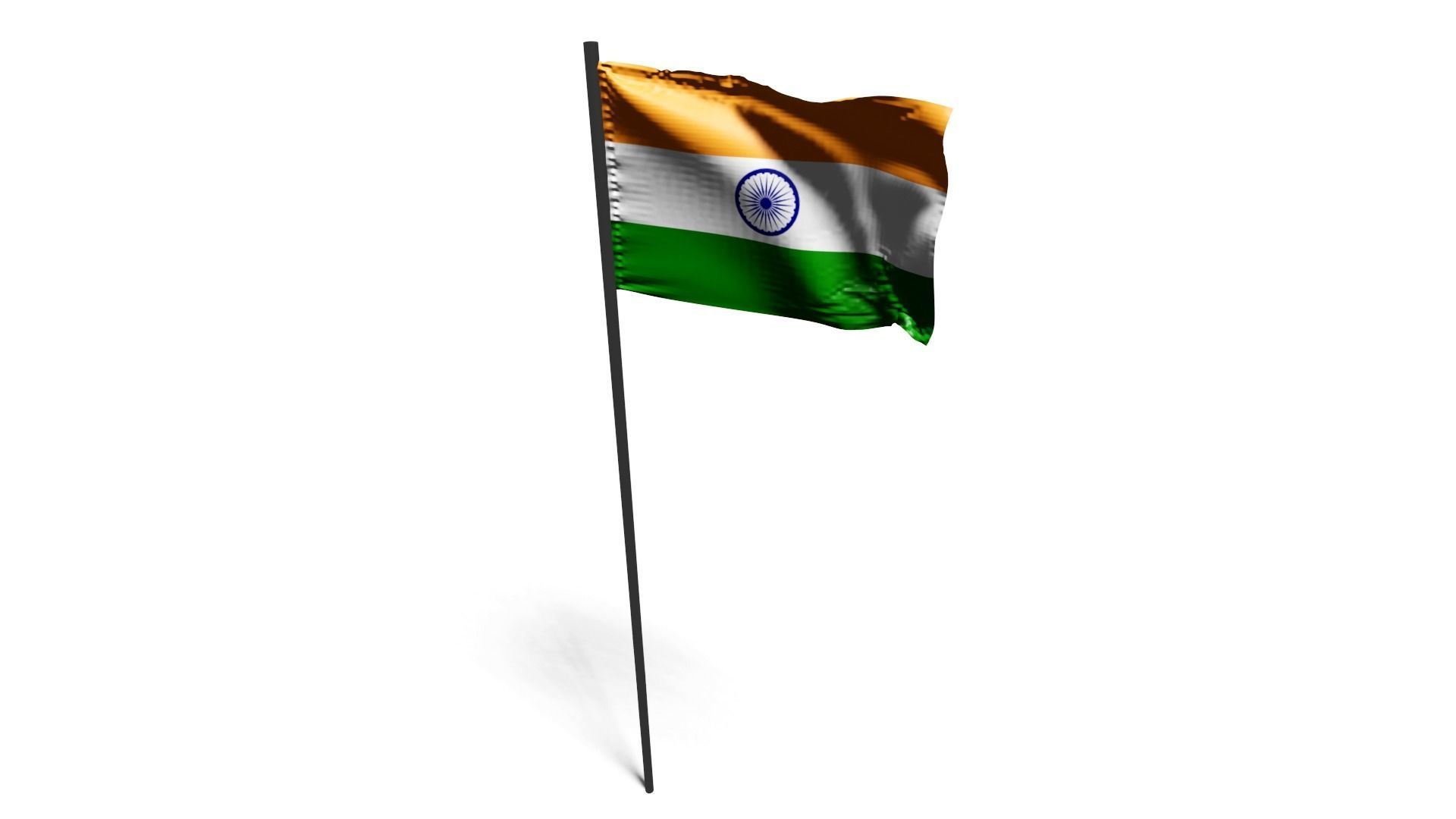 Animated Indian flag Free 3D model_1