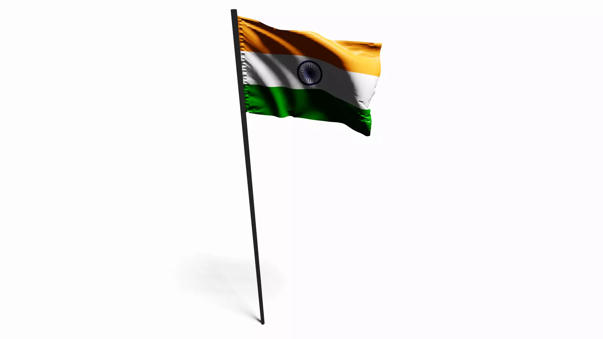 Animated Indian flag Free 3D model_0