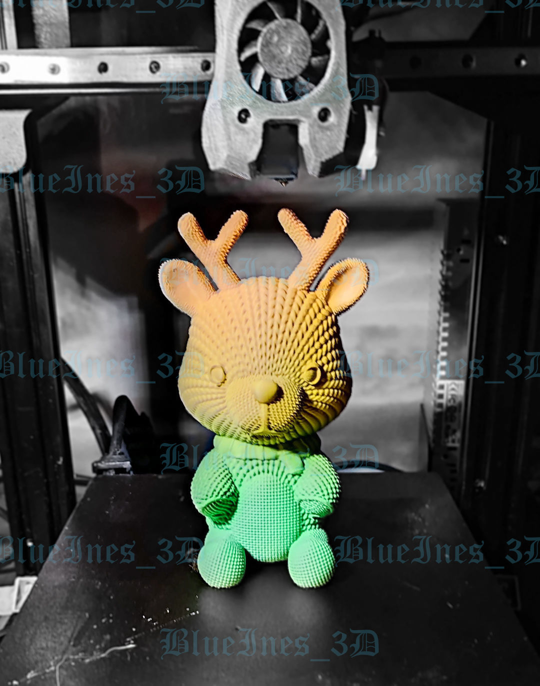 Crochet Knitted Teddy Reindeer Easy to print 3D print model_2