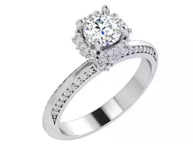 Halo Engagement Ring 4674