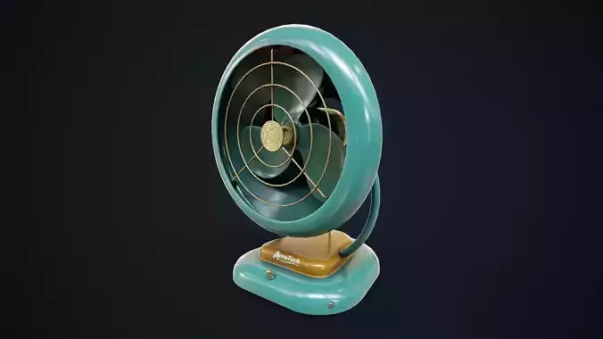  Vintage Fan Low-poly 3D model
