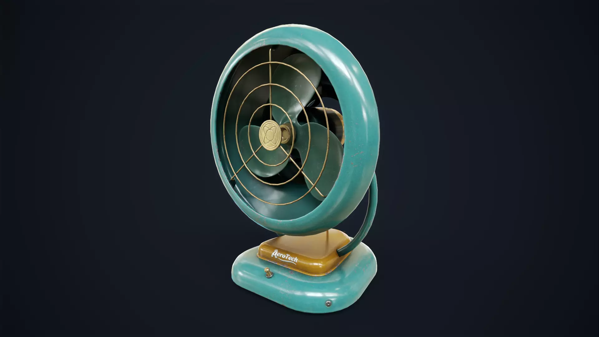 Vintage Fan Low-poly 3D model