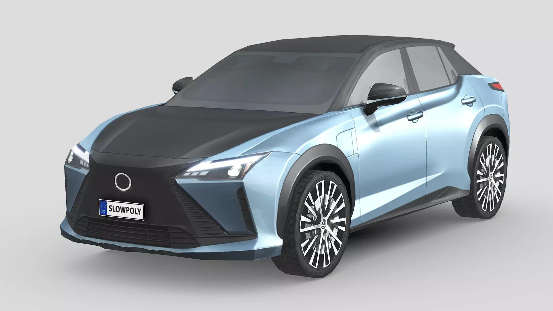 Lexus RZ 450e 2023 Low-poly 3D model_0