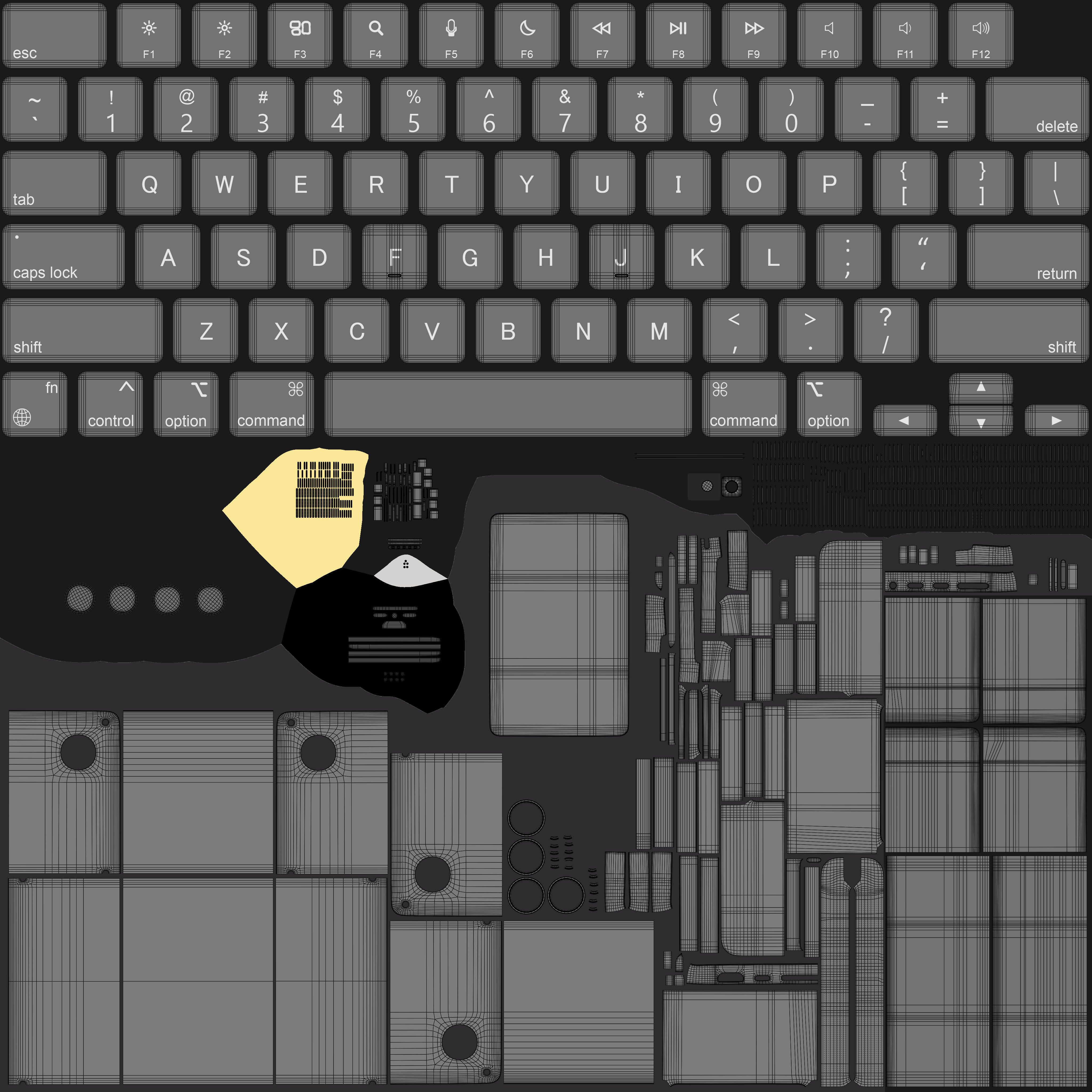 Apple MacBook Pro M3 Pro 14-inch Space Black 3D model_11