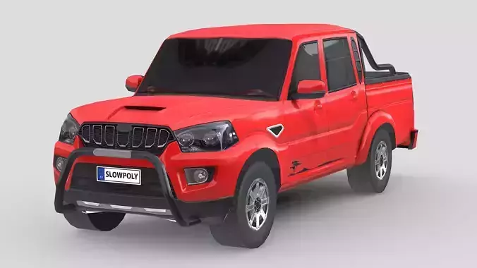Mahindra PickUp Cab Karoo 2022 Low-poly 3D model