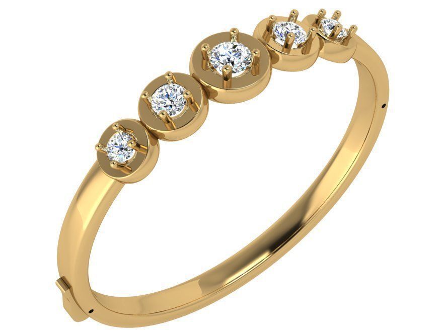 Round Diamond Bracelet 4686 3D print model_1