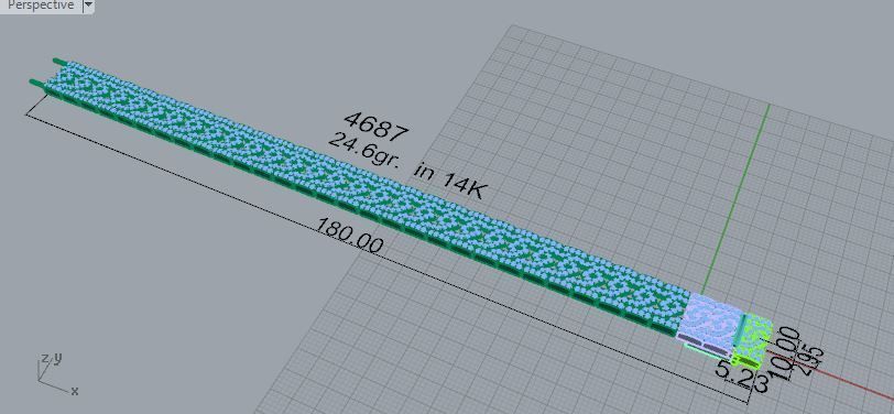 Diamond Bracelet 4687 3D print model_7