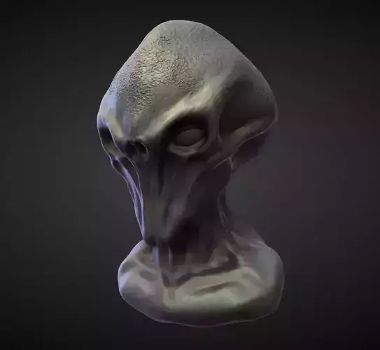 ALIEN HEAD2 high poly sculpt