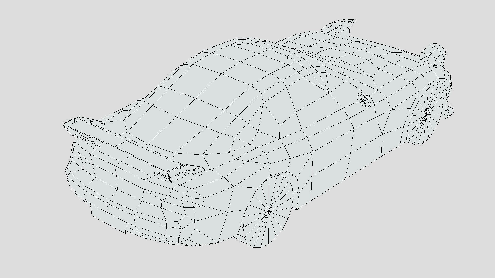 Mazda RX-7 1999 Low-poly 3D model_6