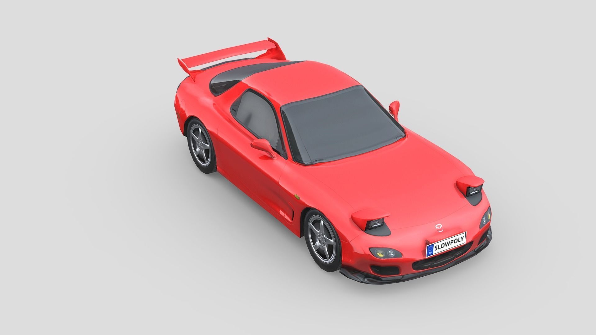 Mazda RX-7 1999 Low-poly 3D model_3
