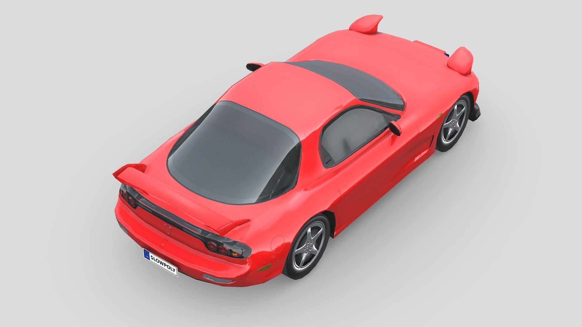 Mazda RX-7 1999 Low-poly 3D model_4