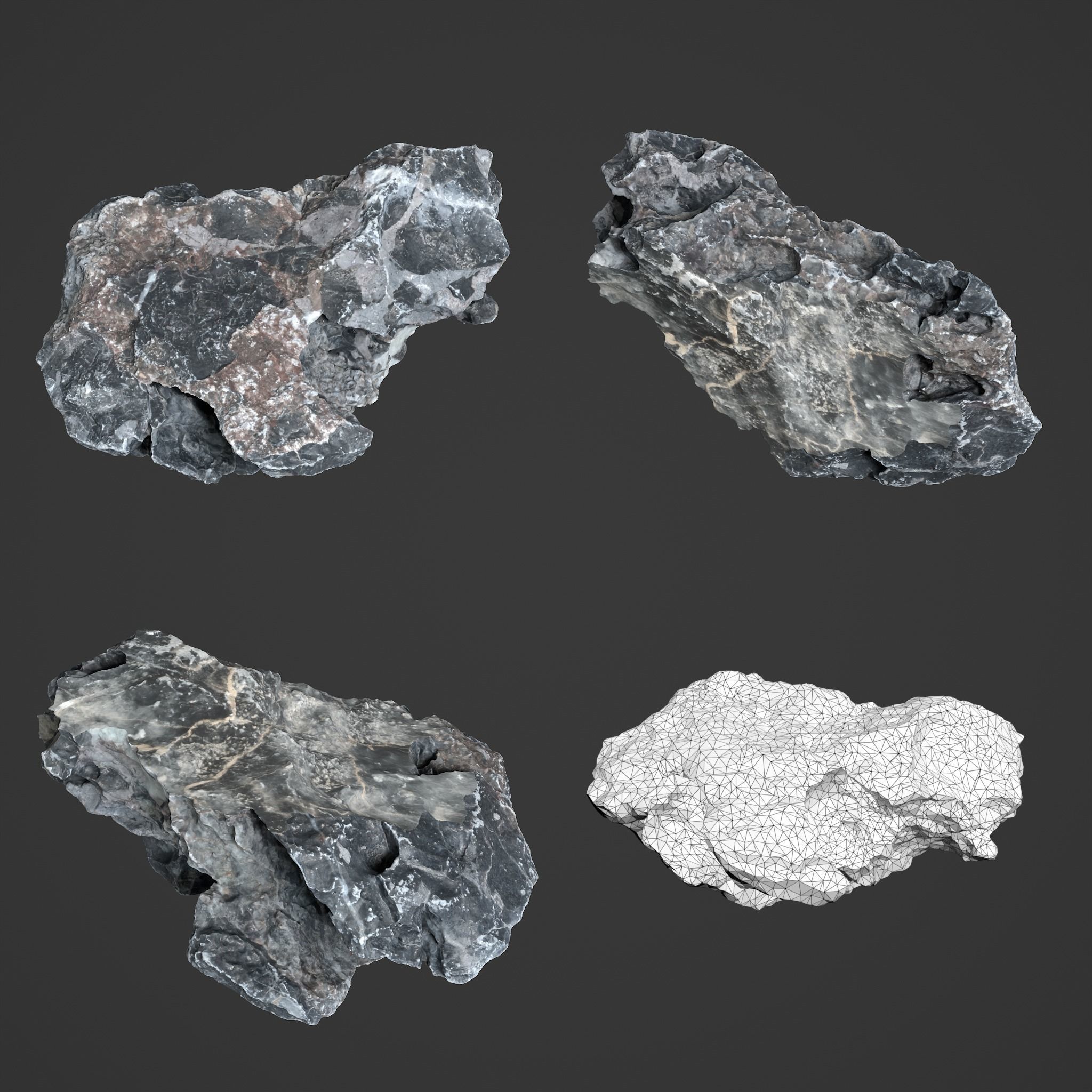 10 Erosion Rocks - High Poly - 231117 3D model_10