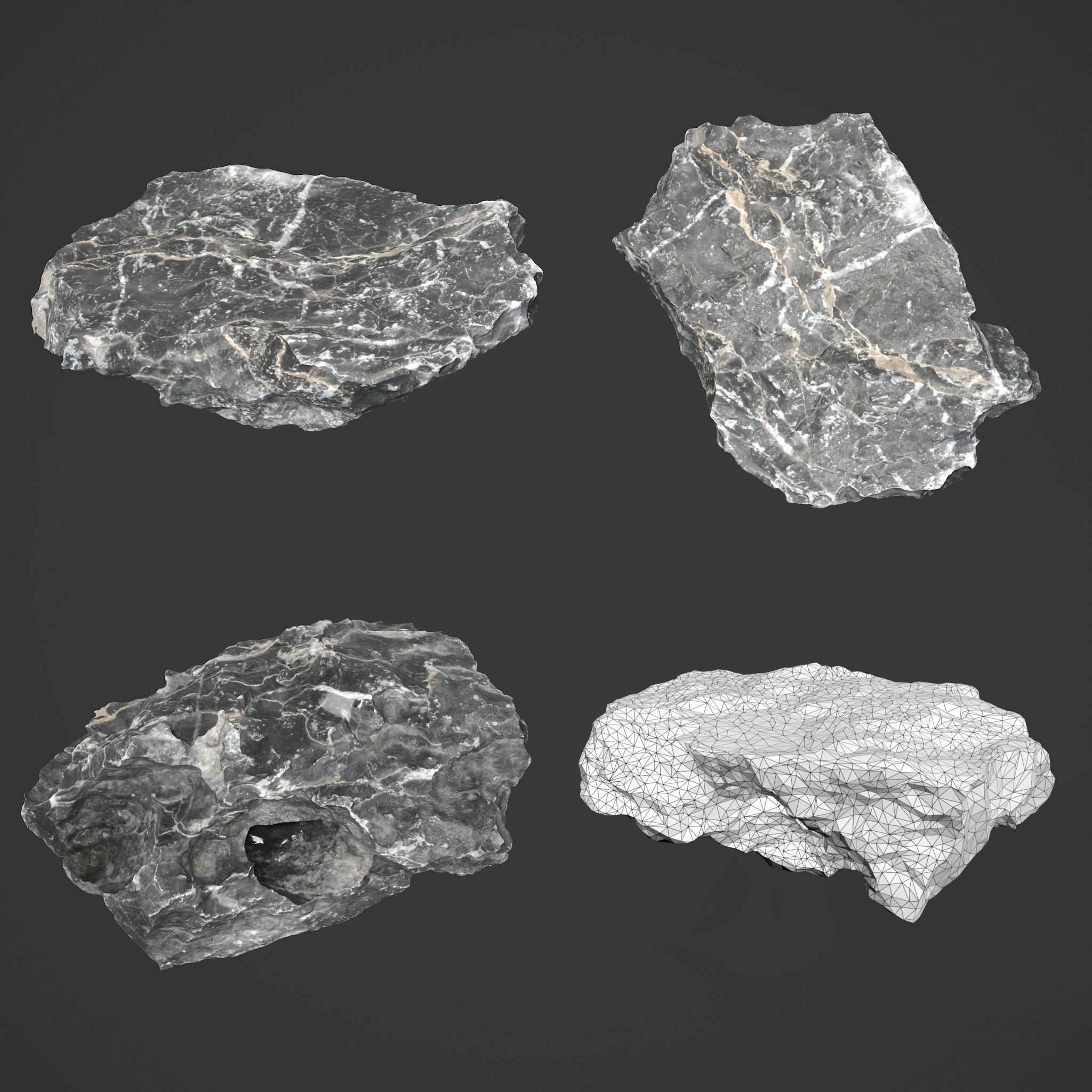 10 Erosion Rocks - High Poly - 231117 3D model_5