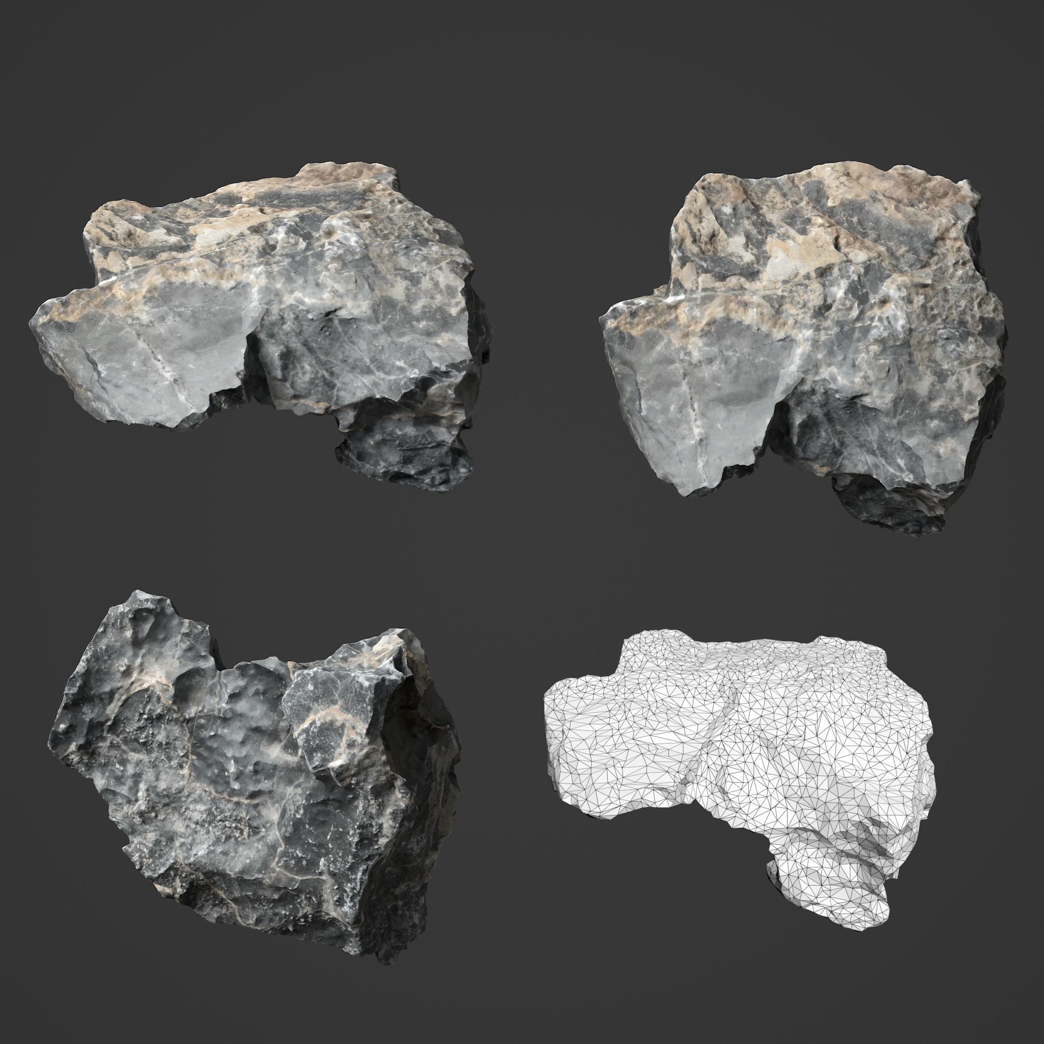 10 Erosion Rocks - High Poly - 231117 3D model_1