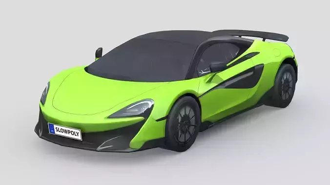McLaren 600LT 2019 Low-poly 3D model