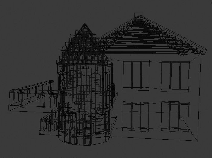 house 3d Free low-poly 3D model_8