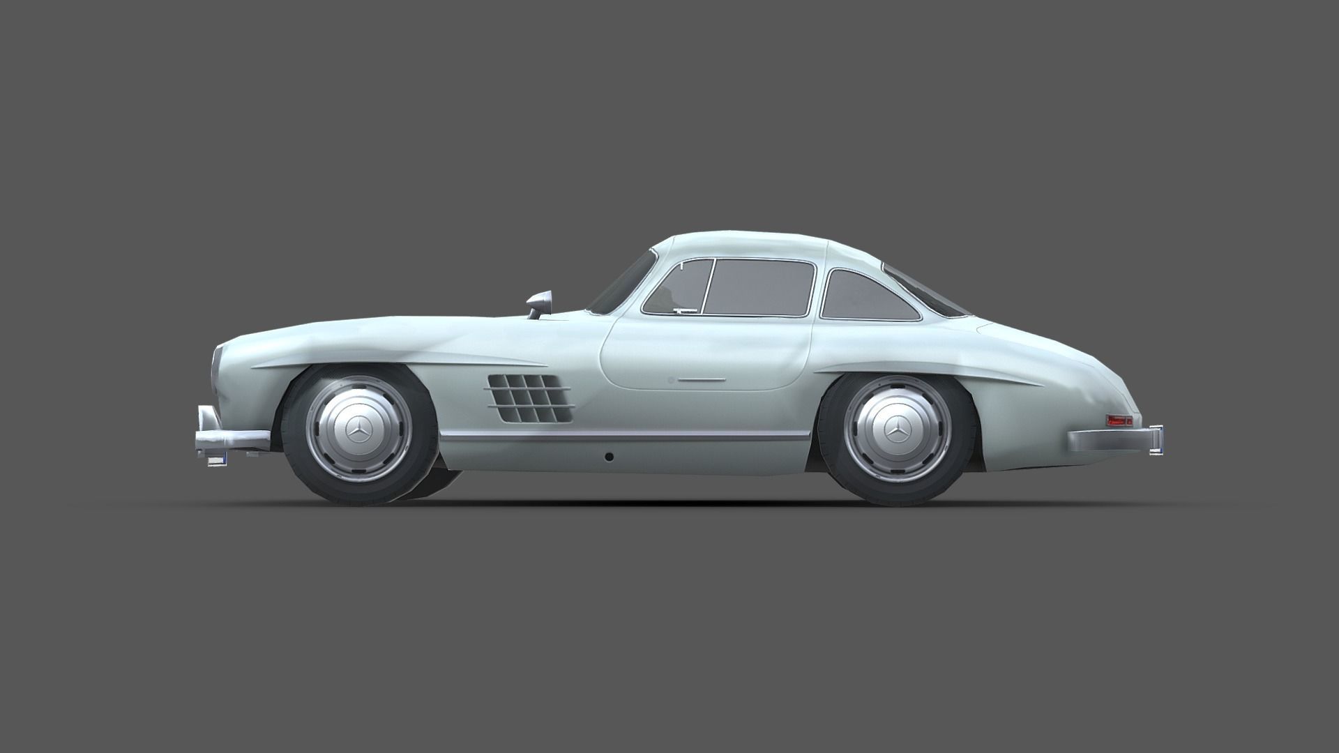 Mercedes Benz 300SL Gullwing Low-poly 3D model_2