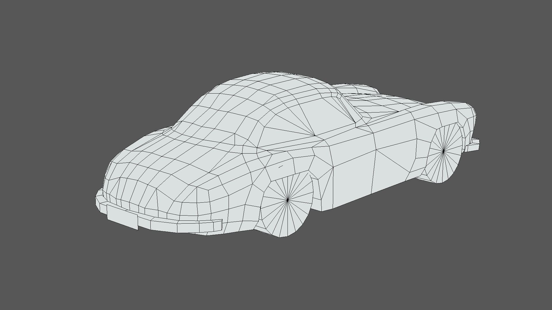 Mercedes Benz 300SL Gullwing Low-poly 3D model_5