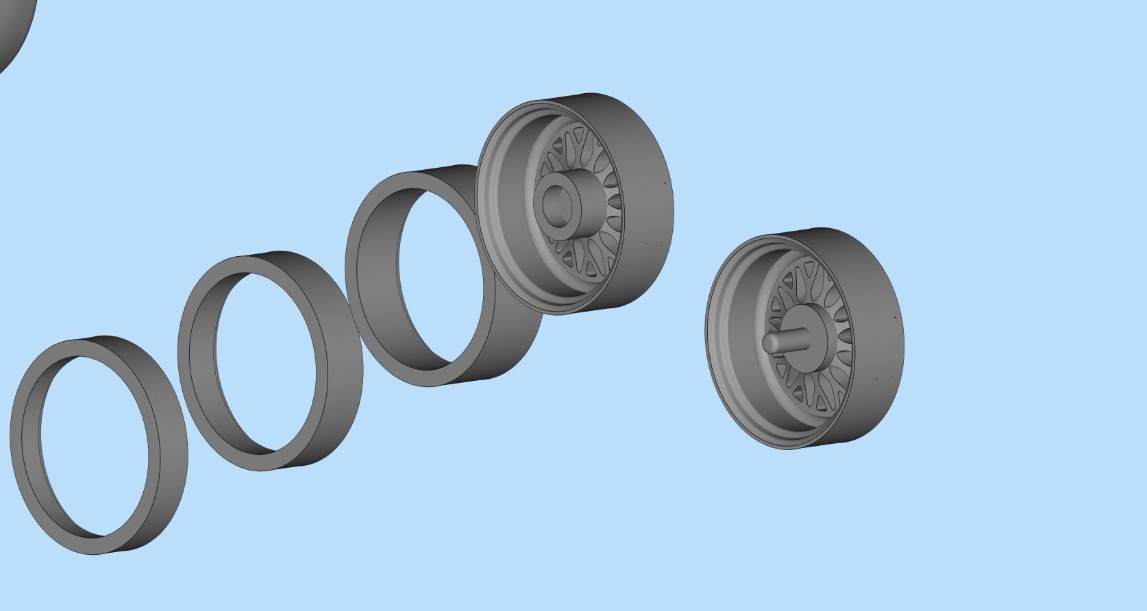 artRims and tires for diecast and scale models 3D print model_16