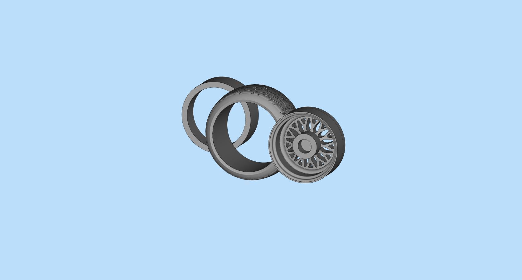artRims and tires for diecast and scale models 3D print model_13