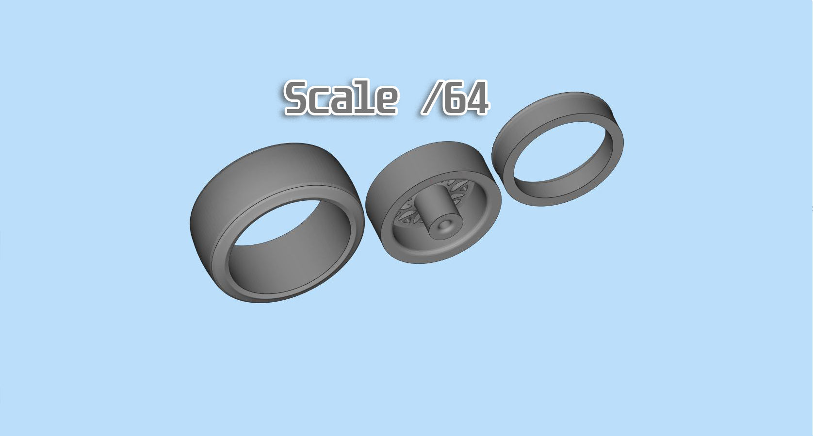 artRims and tires for diecast and scale models 3D print model_7