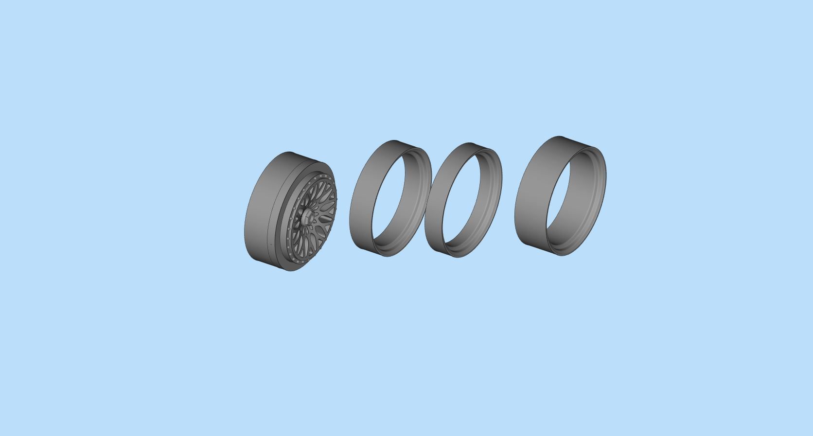 artRims and tires for diecast and scale models 3D print model_10