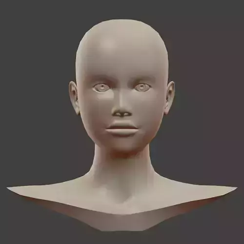 Base Female Head Mesh 3D model